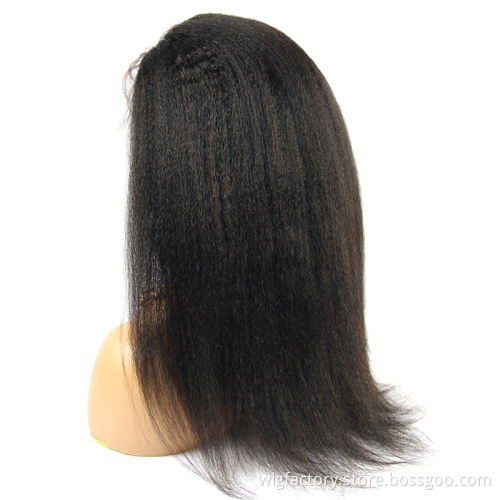 straight kinky indian temple frontal hair wigs for indian women, hand made indian temple frontal wigs